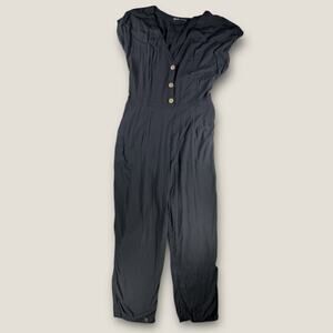 Abercrombie & Fitch Black Wide-Leg Jumpsuit